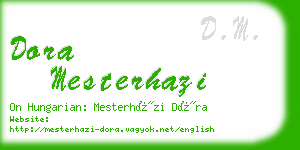 dora mesterhazi business card